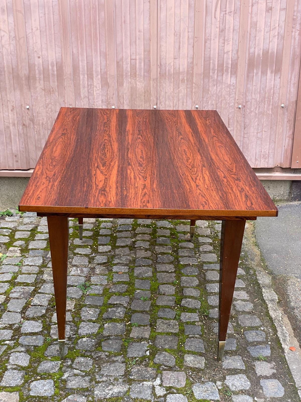 Table à manger scandinave extensible bois et palissandre laquée 150cm