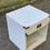 Miniature : Table de chevet scandinave blanche style bateau en bois