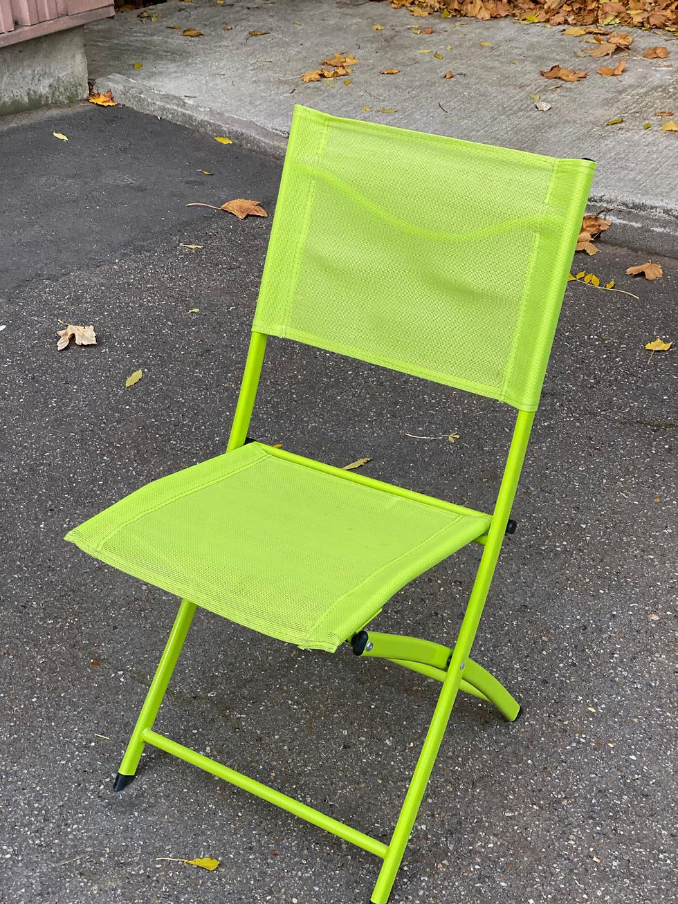 Miniature : Chaise pliable acier vert fluo
