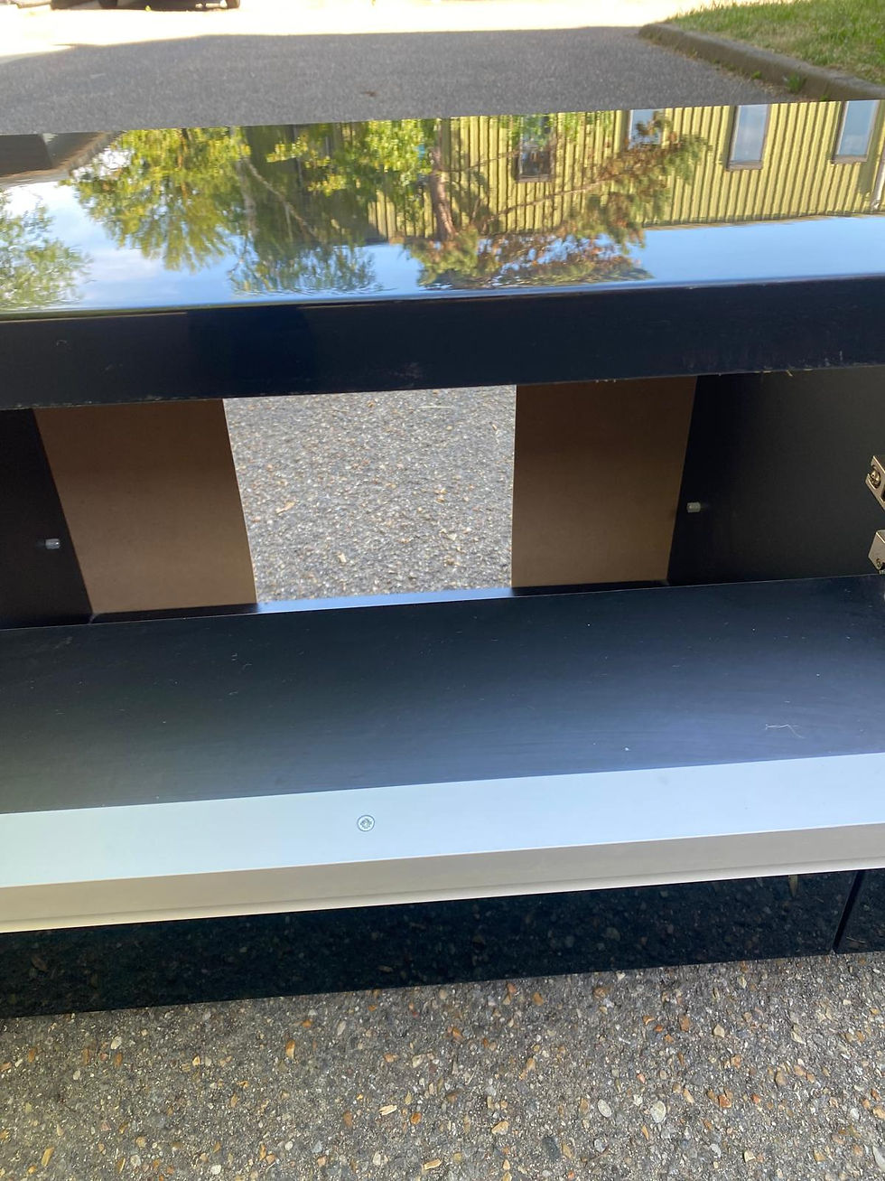 Miniature : Meuble TV ikea Besta Burs noir laqué brillant 180cm