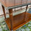 Miniature : Table roulante desserte 2 niveaux en acajou laqué et laiton 1960