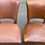 Miniature : 4 chaises art déco bois massif et cuir marron 1930