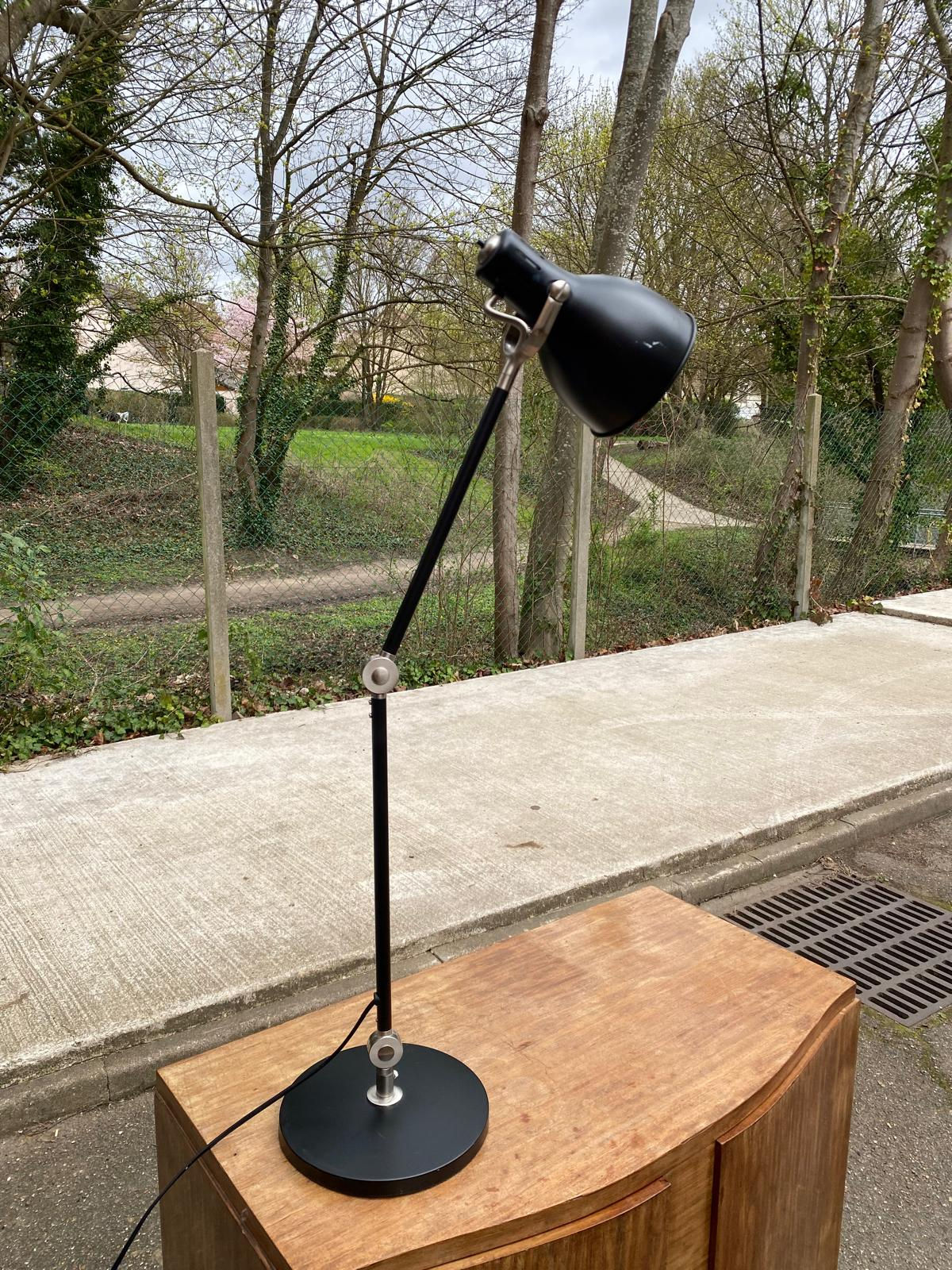 Lampe de bureau scandinave pliable ikea hektar en acier noir