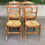 Miniature : 4 chaises bois massif chêne moyen et paille style Louis Philippe