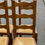 Miniature : 8 chaises en bois massif chêne clair et paille type ferme dossier haut