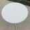 Miniature : Table de bistrot ronde bois et acier blanc pied central  tulipe 60cm
