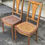 Miniature : 2 chaises art déco 1930 bois massif cannées