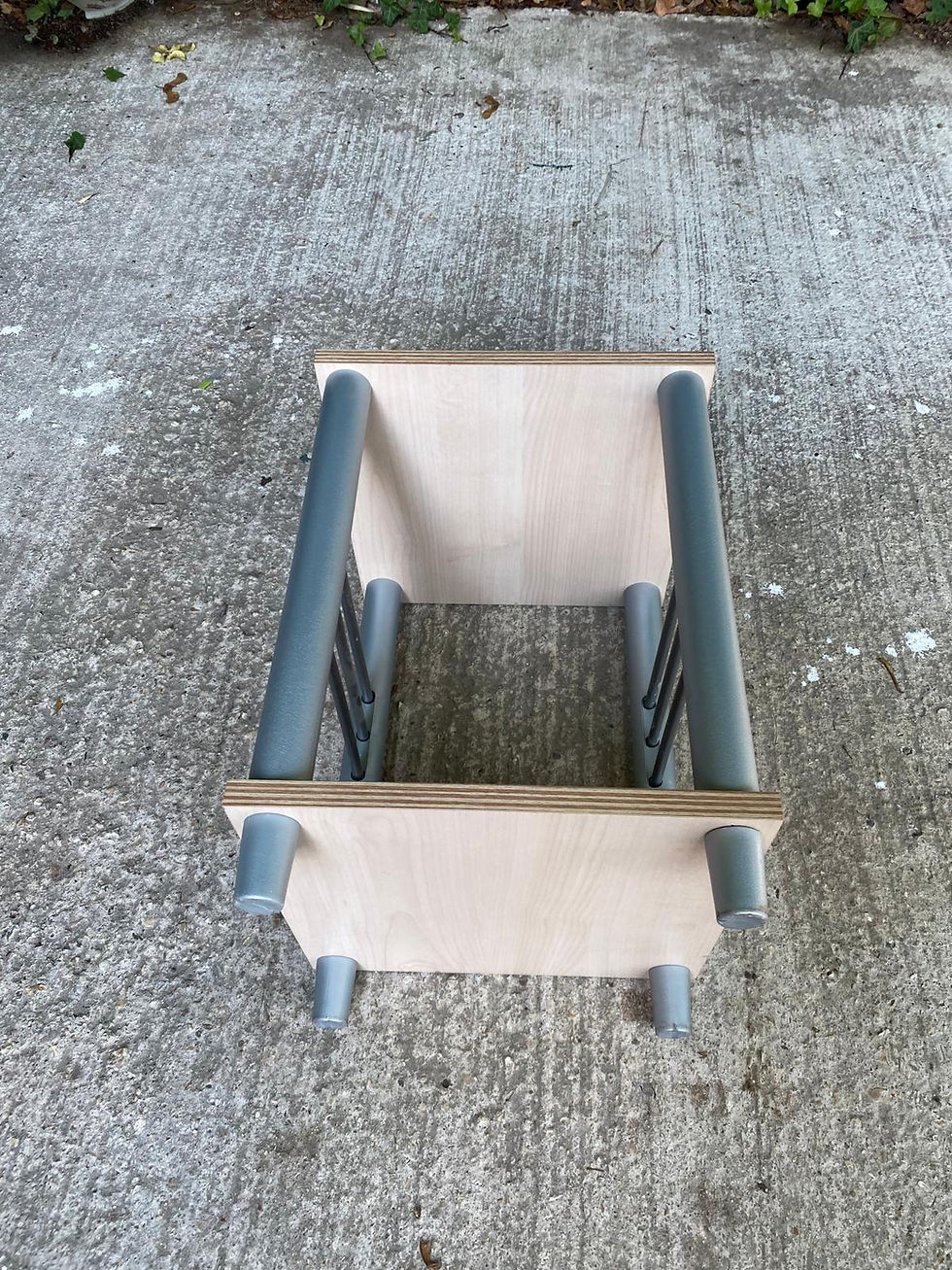 Miniature : Table de chevet bois et gris