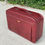 Miniature : Valise bagage cabine vintage cuir rouge bordeaux