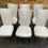 Miniature : 6 chaises vintage scandinaves bois massif et cuir beige 1960