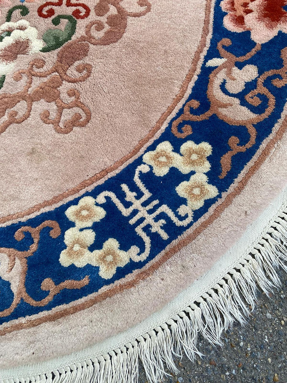 Miniature : Tapis persan rond en laine fait main 130cm