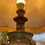 Miniature : Lampe chinoise impériale en faïence sculptée et dorée