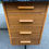 Miniature : Bureau scandinave en bois et acier noir 1960 avec 4 tiroirs