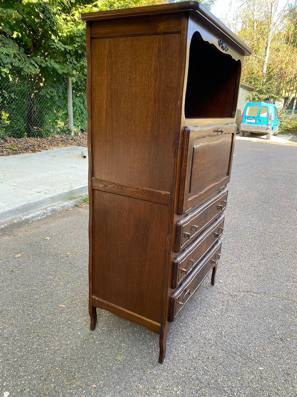 Miniature : Secrétaire de style Louis XV en bois
