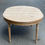 Miniature : Table à manger art déco ronde ovale extensible rénovée en bois massif