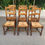 Miniature : 6 chaises bois massif clair et paille dossier haut type ferme