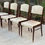 Miniature : 4 chaises scandinaves bois massif et skaï blanc