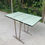 Miniature : Table de cuisine pliable et extensible en acier et bois vert aqua