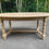 Miniature : Table à manger de ferme ronde ovale extensible rénovée en bois brut 260cm