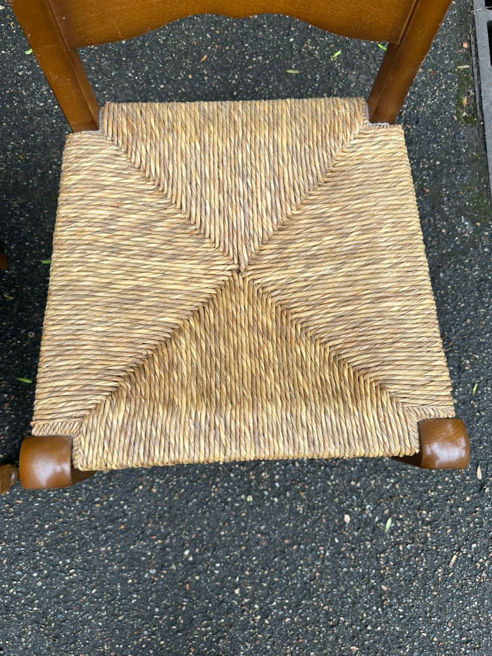 Miniature : 6 chaises à manger bois massif paillées provençal du XXème