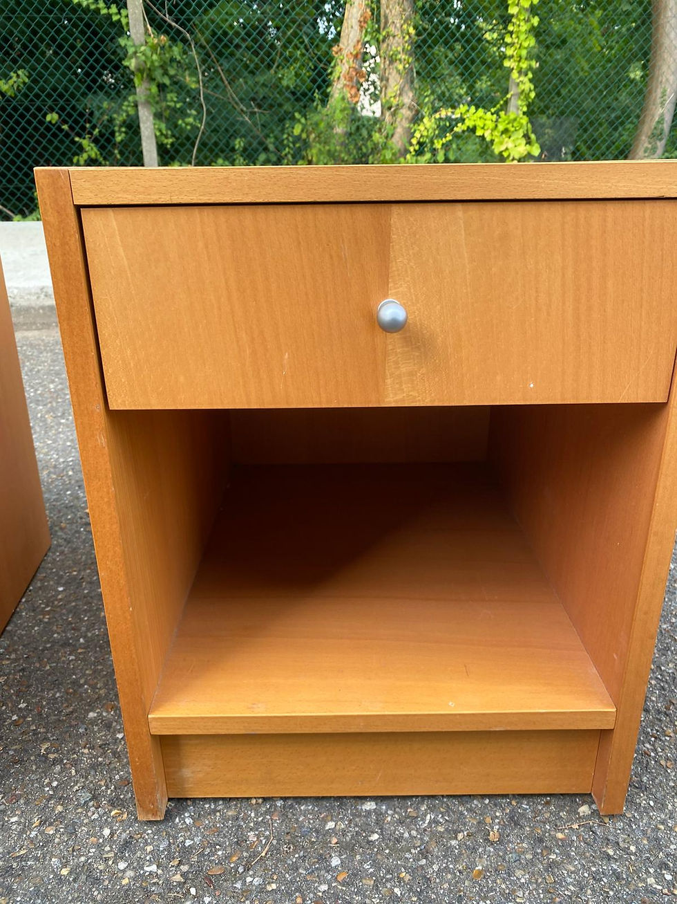 Miniature : Paire de chevets scandinave 1980 avec tiroir
