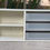 Miniature : Meuble TV buffet ikea besta blanc avec 3 tiroirs en verre 120cm