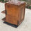 Miniature : Table de chevet art déco bois massif et marbre 1950