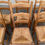Miniature : 6 chaises bois massif clair et paille dossier haut type ferme