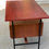 Miniature : Bureau scandinave en bois et acier noir 1960 avec 2 tiroirs
