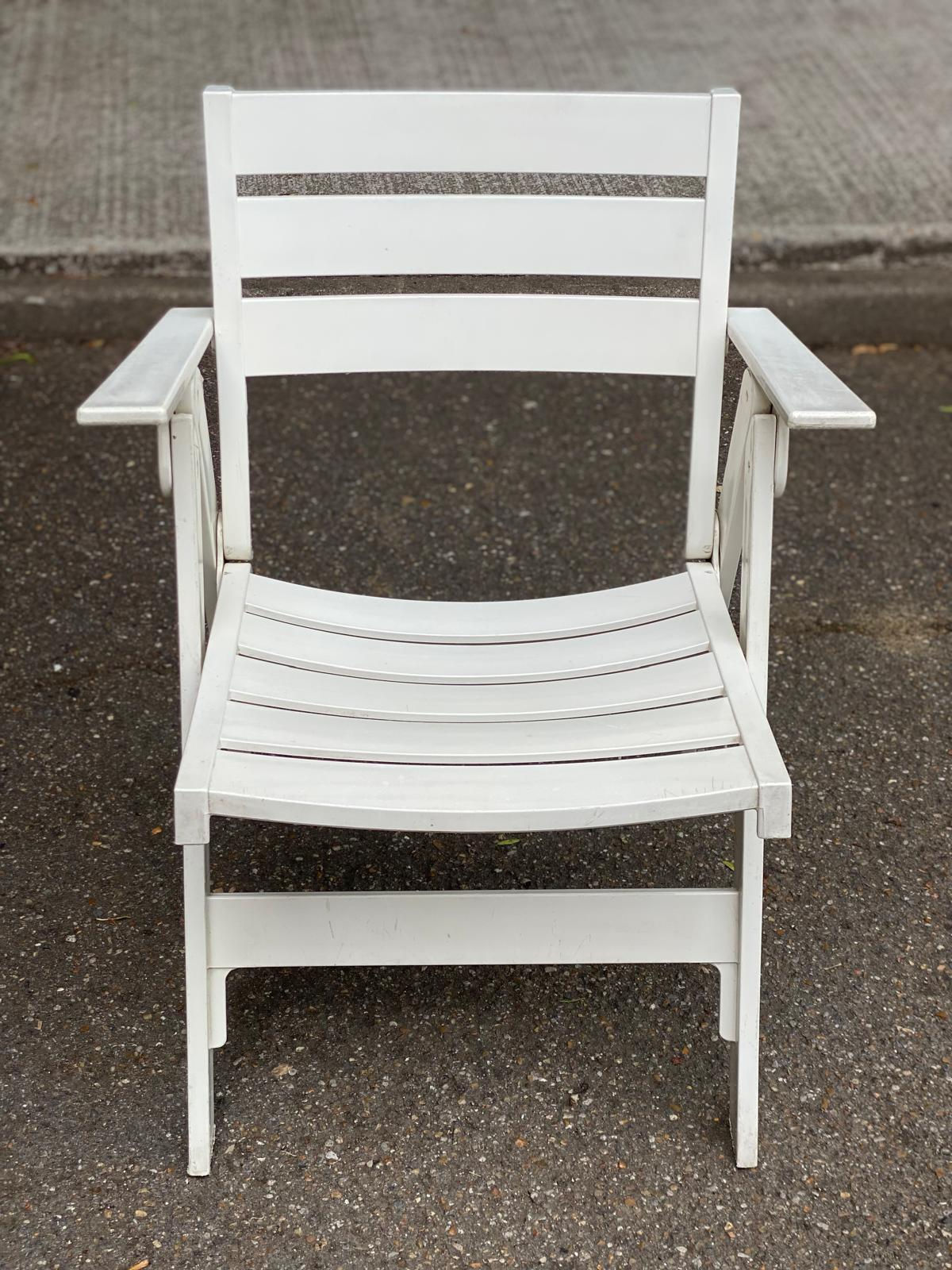 Fauteuil de jardin pliable blanc Grosfillex France