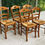 Miniature : 12 chaises en bois massif et paille
