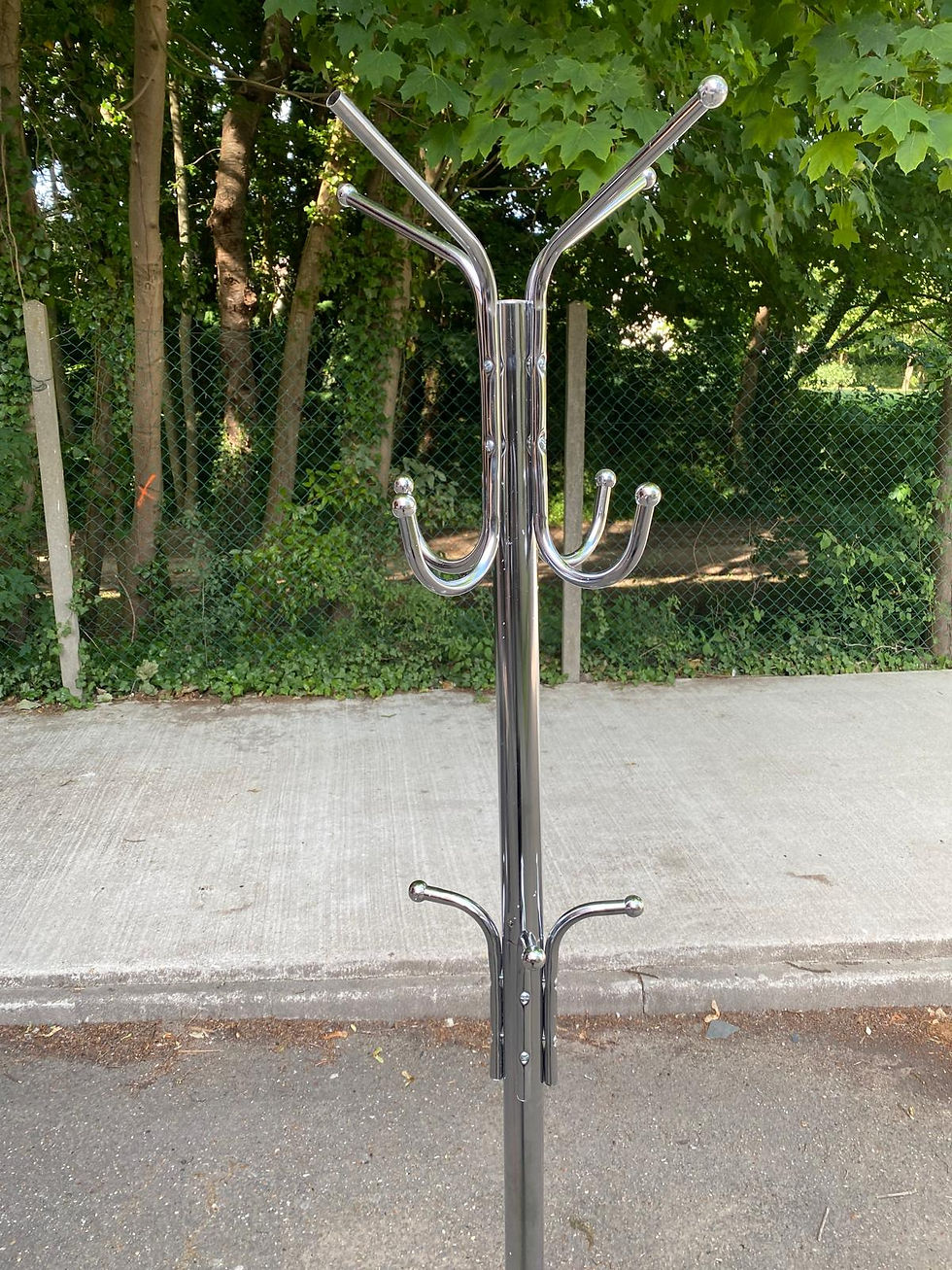 Porte manteau Perroquet vintage en acier chromé
