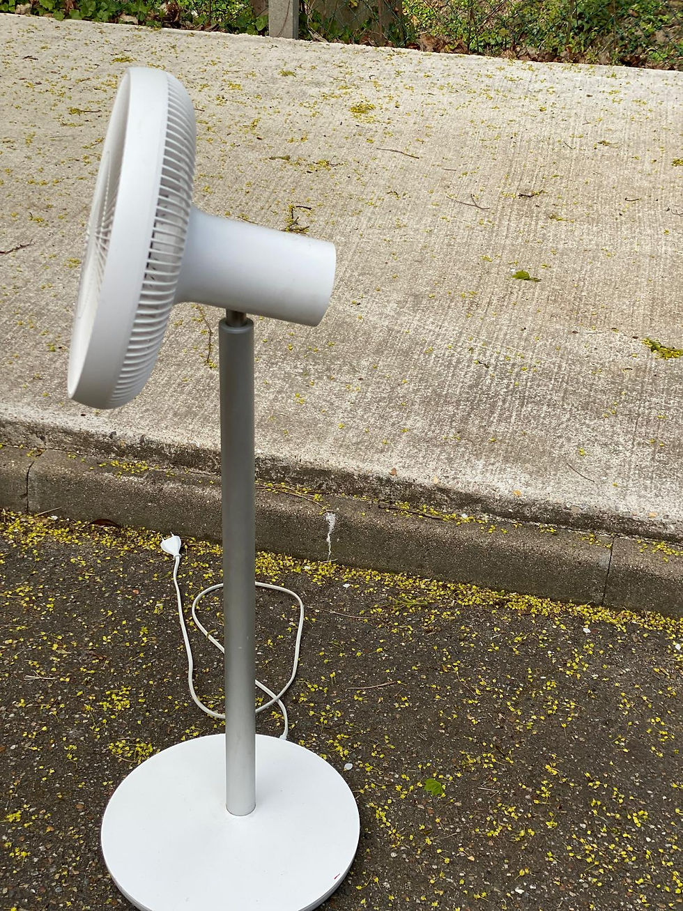 Miniature : Ventilateur sur pied blanc