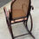Miniature : Rocking-chair canné bois cintré 1970 fauteuil à bascule rotin