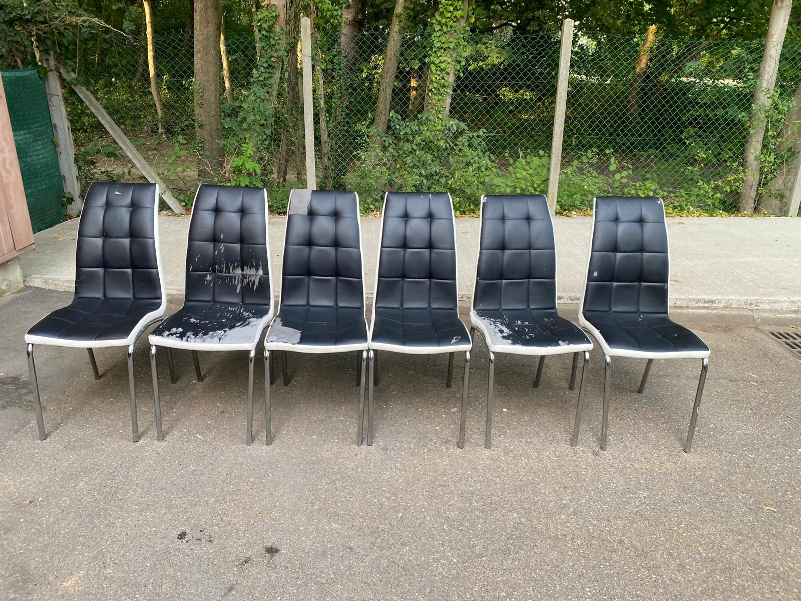 6 chaises silmili cuir à rénover