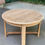 Miniature : Table à manger scandinave ronde extensible rénovée pieds croisés 162cm