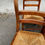 Miniature : 6 chaises bois massif chêne moyen satin et paille