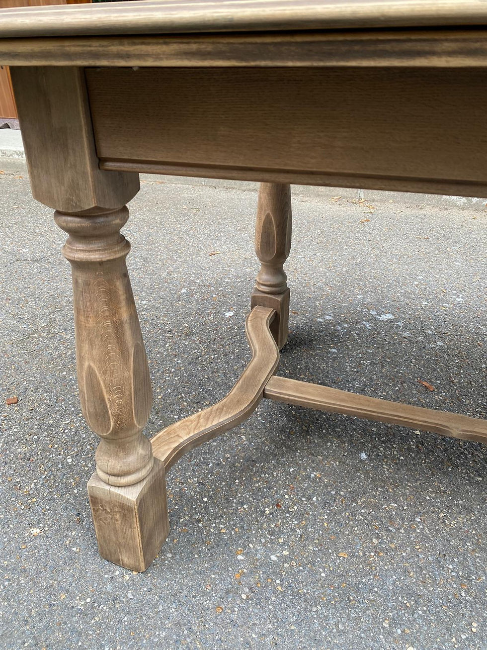 Thumbnail: Table à manger de ferme extensible rénovée en bois 260cm du 19ème