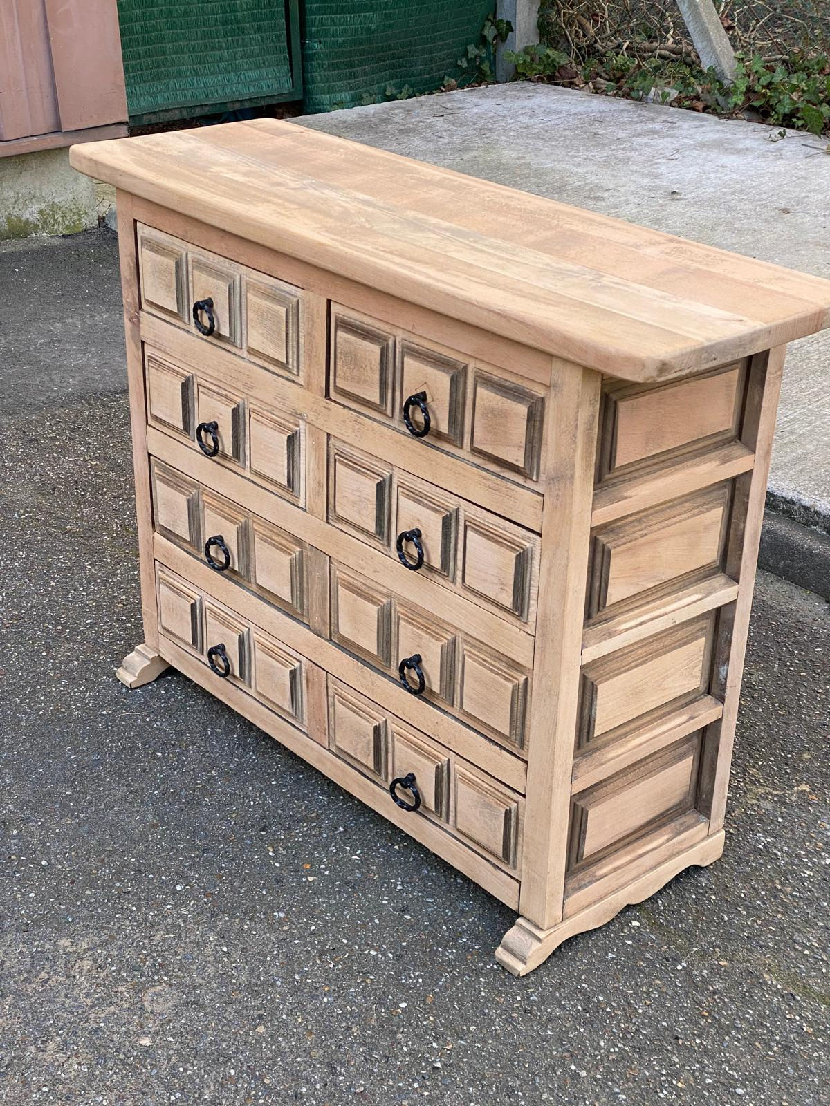 Commode espagnole rénovée en bois massif Navarro Argudo