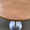 Miniature : Table de bistrot ronde en bois avec pied tulipe en acier argenté 60cm