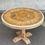 Miniature : Table à manger Barrois ronde vintage rénovée en chêne massif et céramique