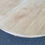Miniature : Table à manger ronde extensible pied central art déco rénovée en bois brut 160cm