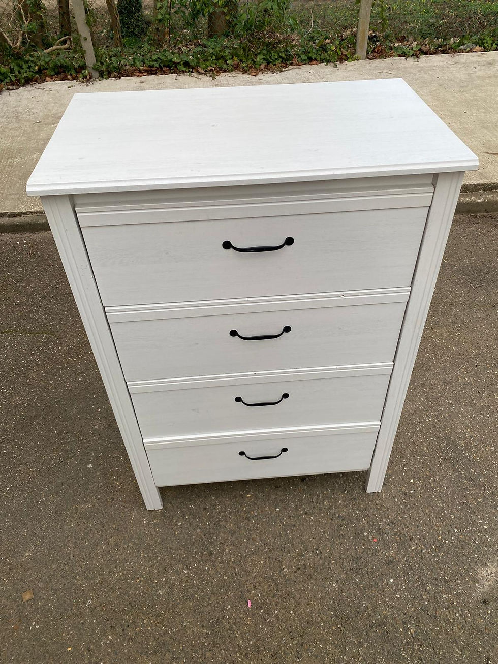 Miniature : Commode ikea brusali blanche avec 4 tiroirs