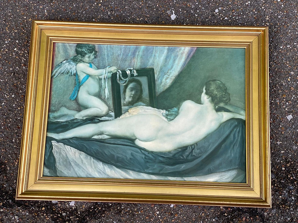 Tableau peinture huile sur toile femme 77x58cm