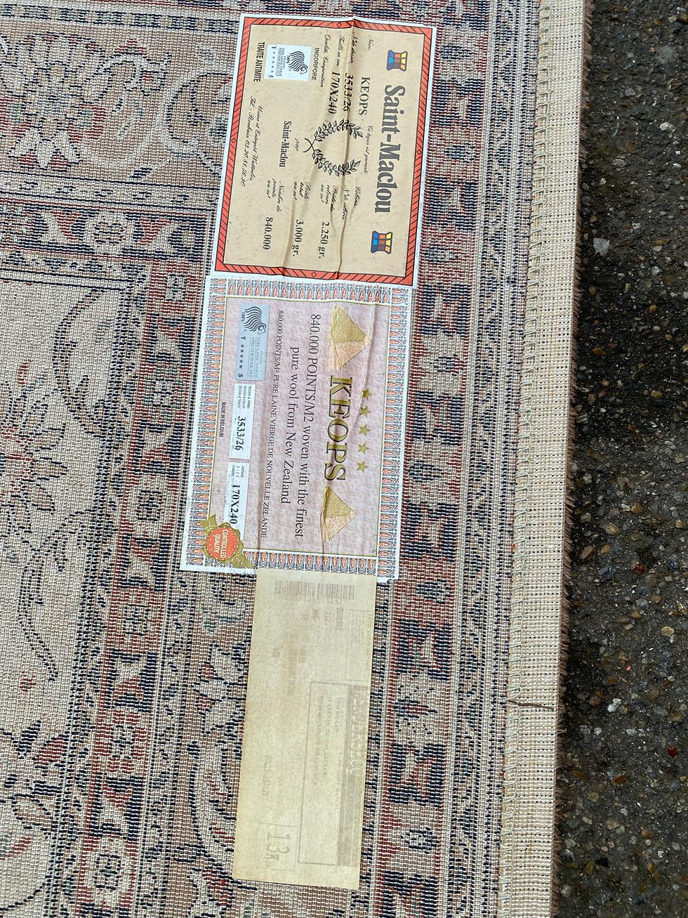 Miniature : Tapis persan laine beige marron Keops Saint Maclou 170x240