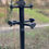 Miniature : Porte manteau design noir en métal rond 170cm