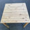 Miniature : Table à manger scandinave carrée en bois massif rénové 75cm
