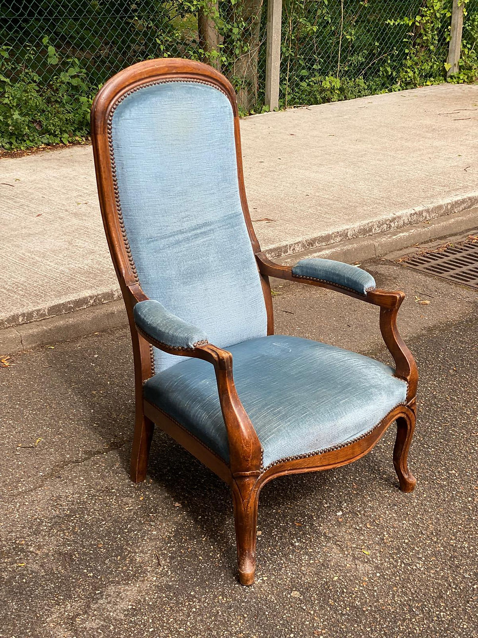 Miniature : Fauteuil Voltaire Louis Philippe d'époque XIXe siècle