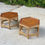 Miniature : 2 tables basses en bambou vintage