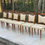 Miniature : 6 chaises italiennes d'inspiration scandinave en teck et cuir blanc beige